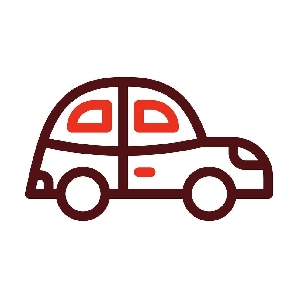 Car Vector Thick Line Two Color Icons For Personal And Commercial Use.