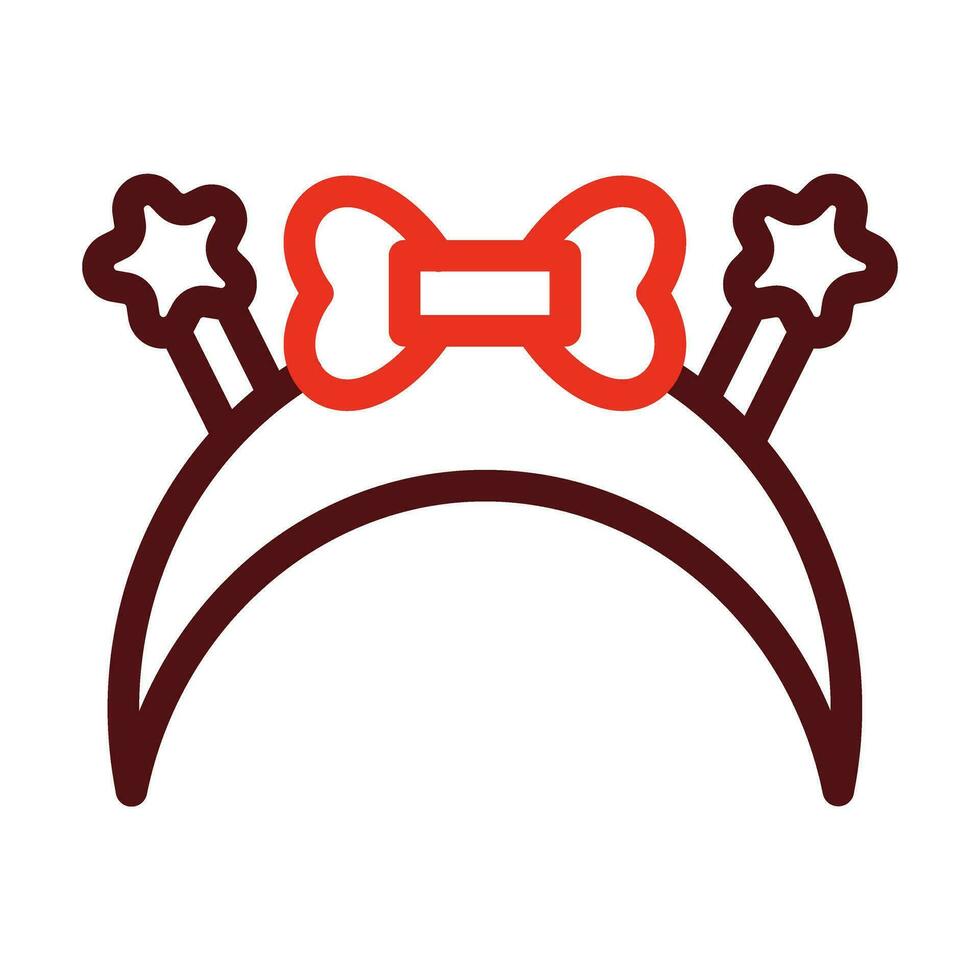 Hatband Vector Thick Line Two Color Icons For Personal And Commercial Use.
