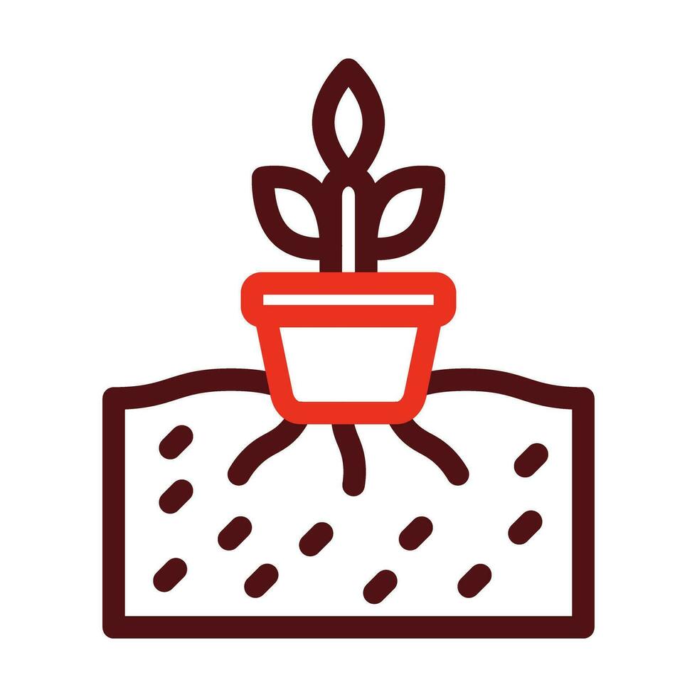Hydroponics Vector Thick Line Two Color Icons For Personal And Commercial Use.