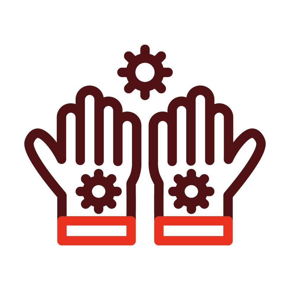 Dirty Hands Vector Thick Line Two Color Icons For Personal And Commercial Use.