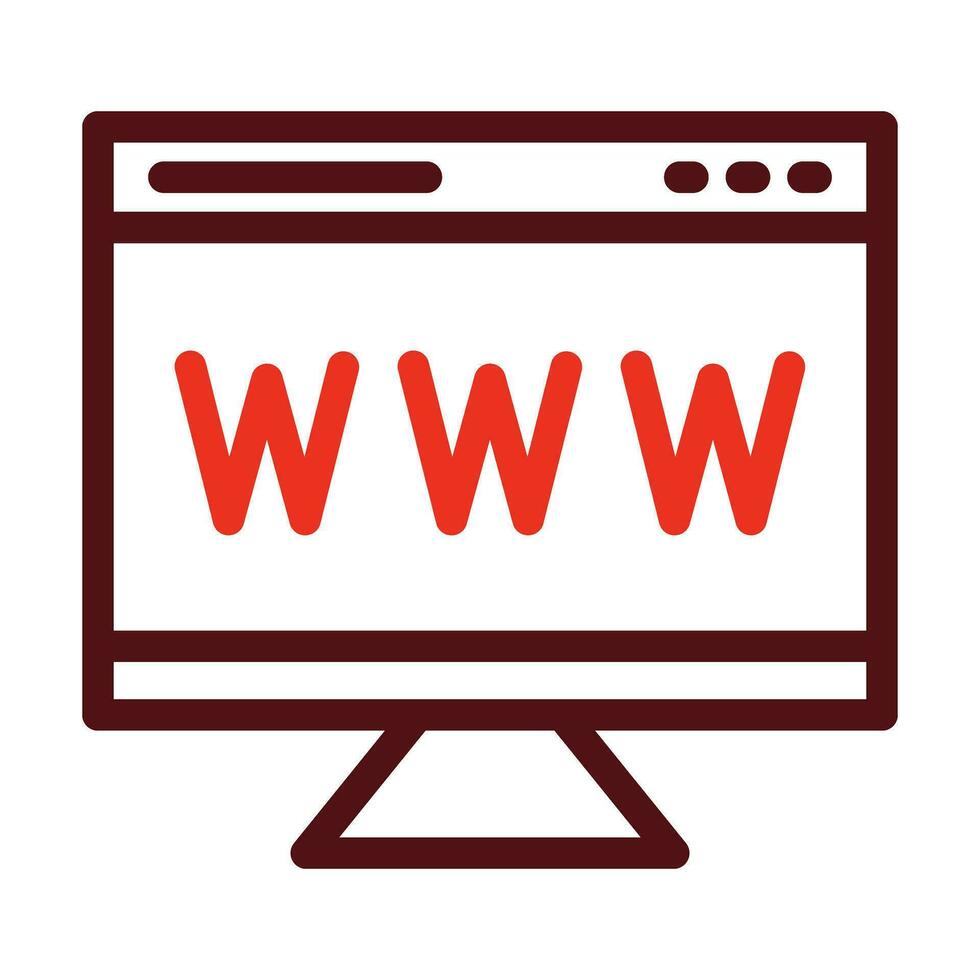 Website Vector Thick Line Two Color Icons For Personal And Commercial Use.