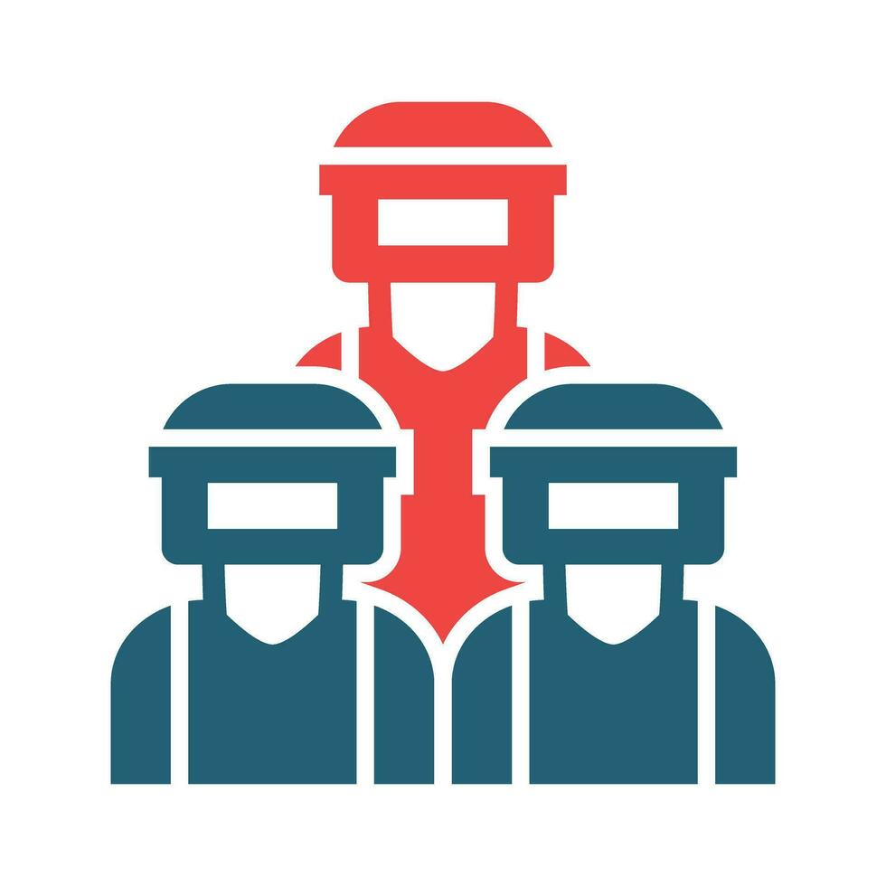 Squad Vector Glyph Two Color Icon For Personal And Commercial Use.