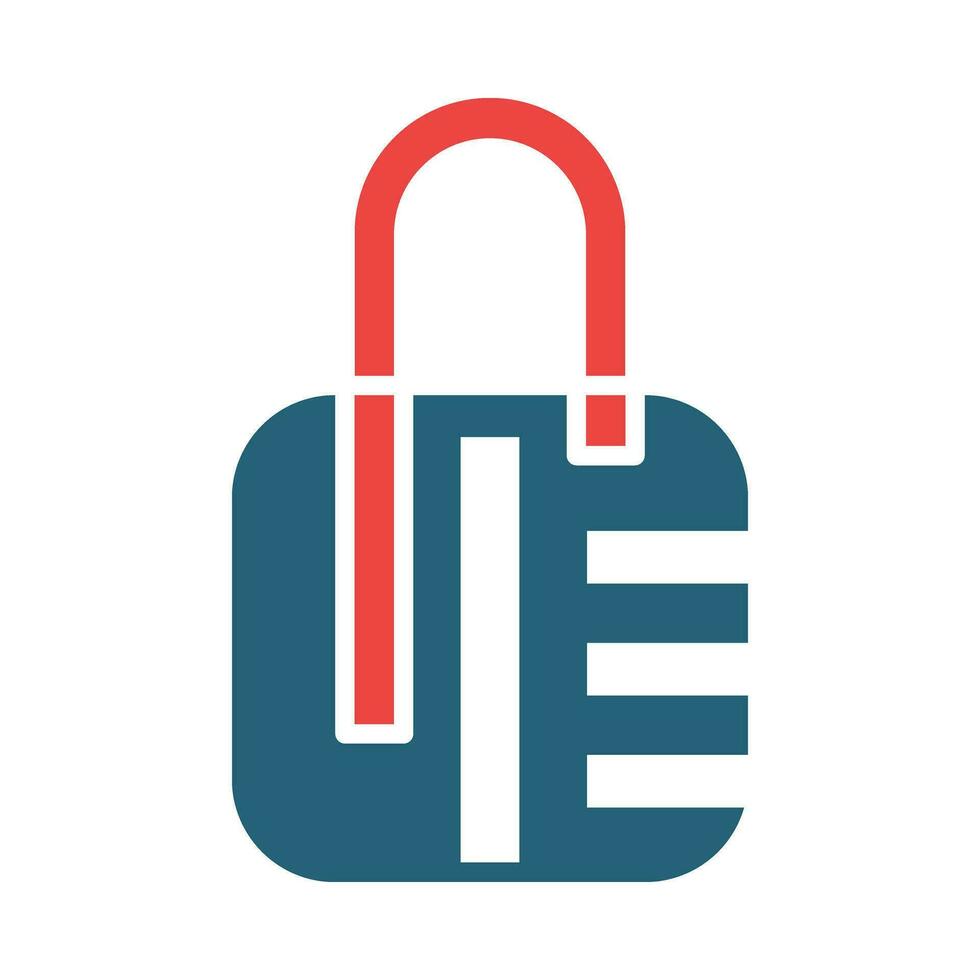 Practice Lock Vector Glyph Two Color Icon For Personal And Commercial Use.