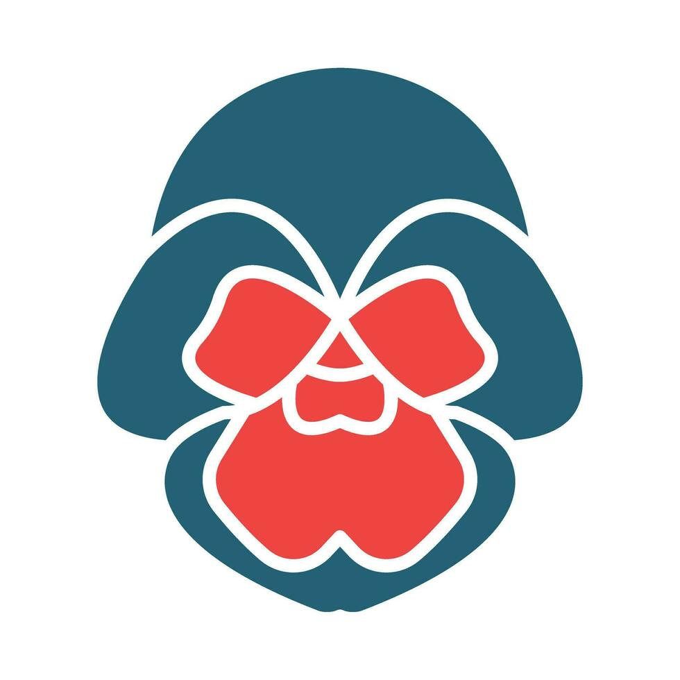 Pansy Vector Glyph Two Color Icon For Personal And Commercial Use.