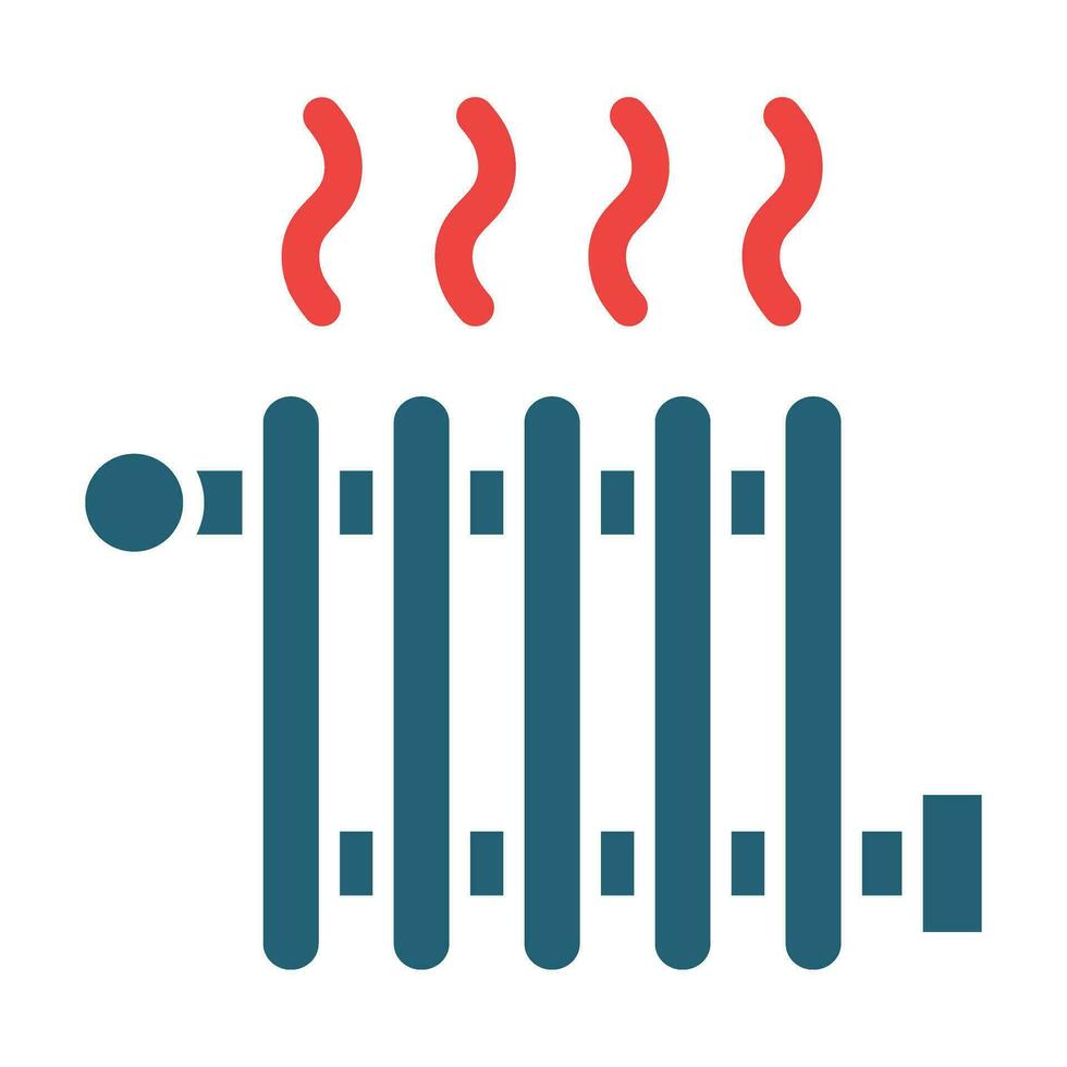 Heat Radiator Vector Glyph Two Color Icon For Personal And Commercial Use.