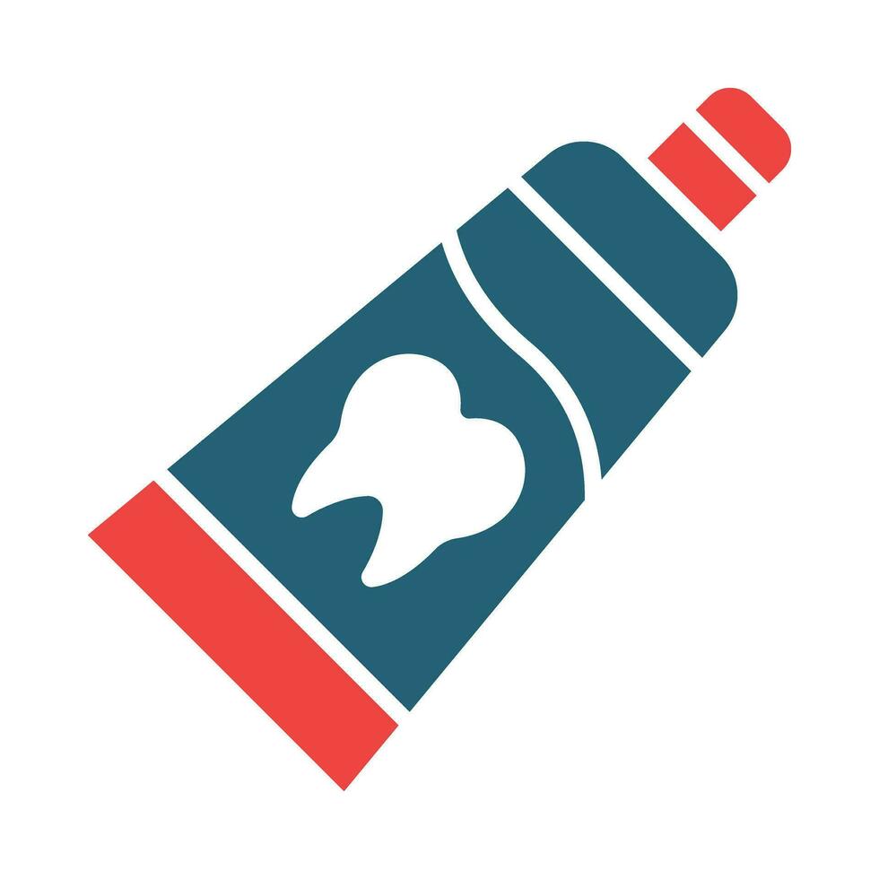 Toothpaste Vector Glyph Two Color Icon For Personal And Commercial Use.