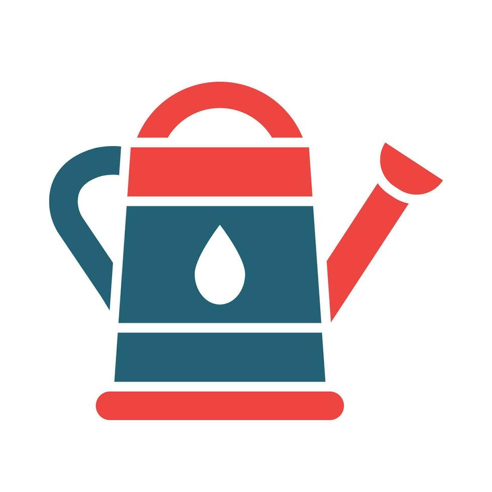 Watering Can Vector Glyph Two Color Icon For Personal And Commercial Use.