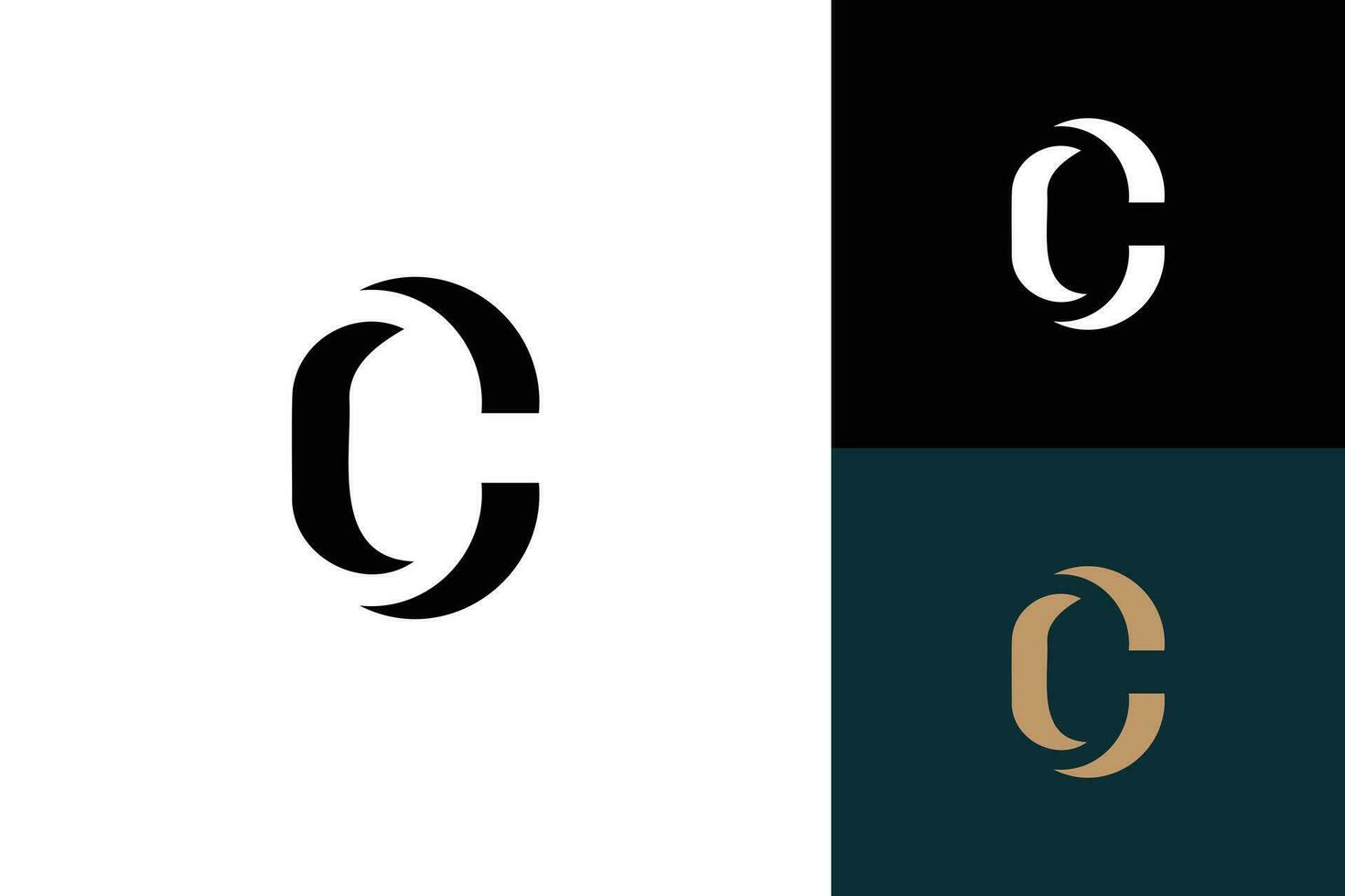 letter c monogram vector logo design