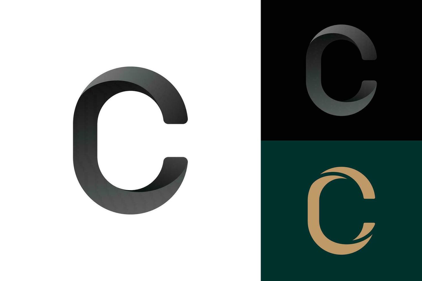 letter c monogram vector logo design