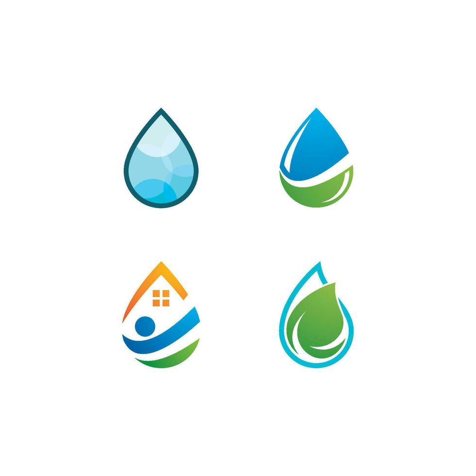 Water drop logo design vector