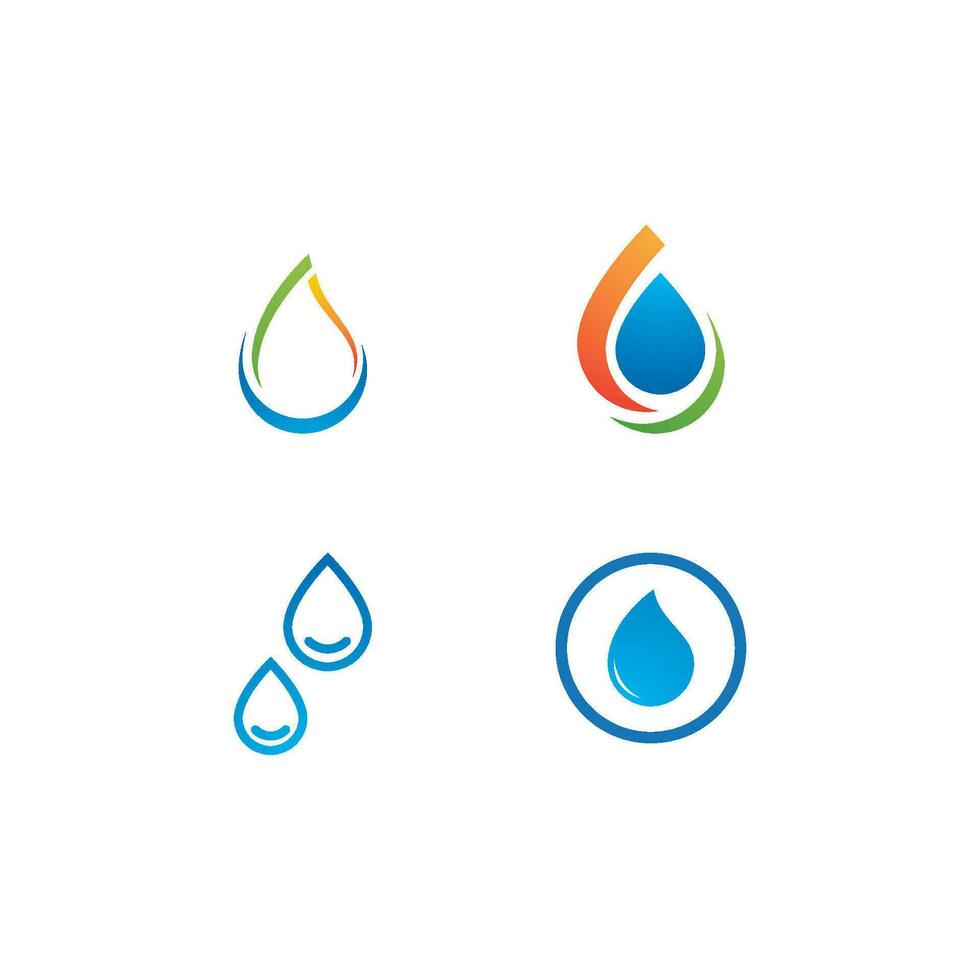 Water drop logo design vector