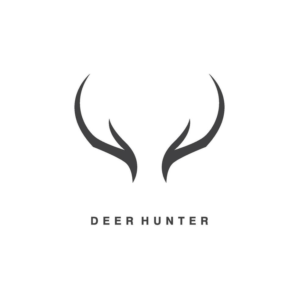 logotipo de asta de ciervo vector