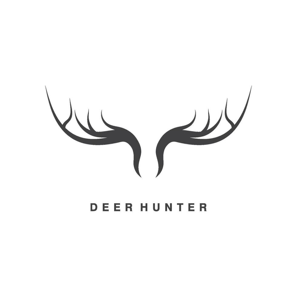 logotipo de asta de ciervo vector