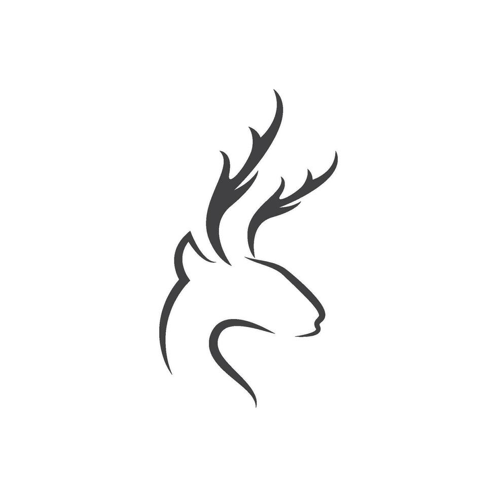 Deer antler logo vector
