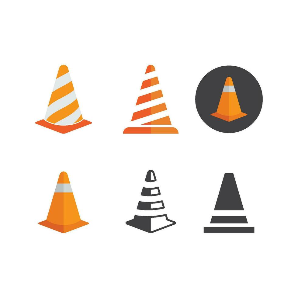 icono de cono de trafico vector