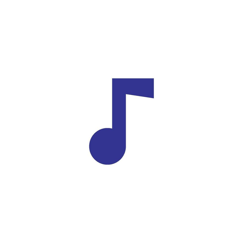 música Nota logo icono vector