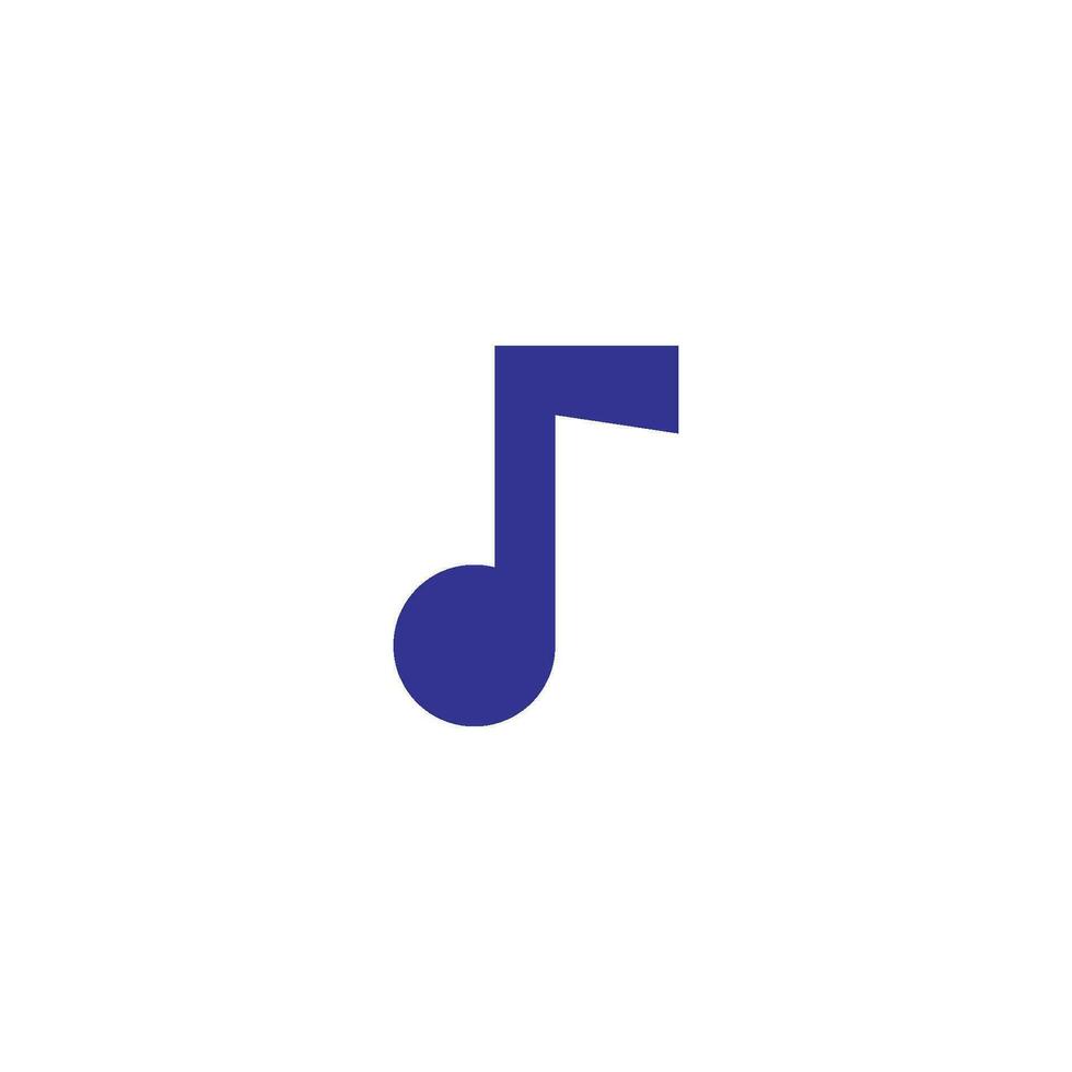 Music note logo icon vector