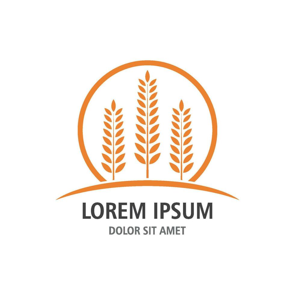 Wheat Logo icon vector