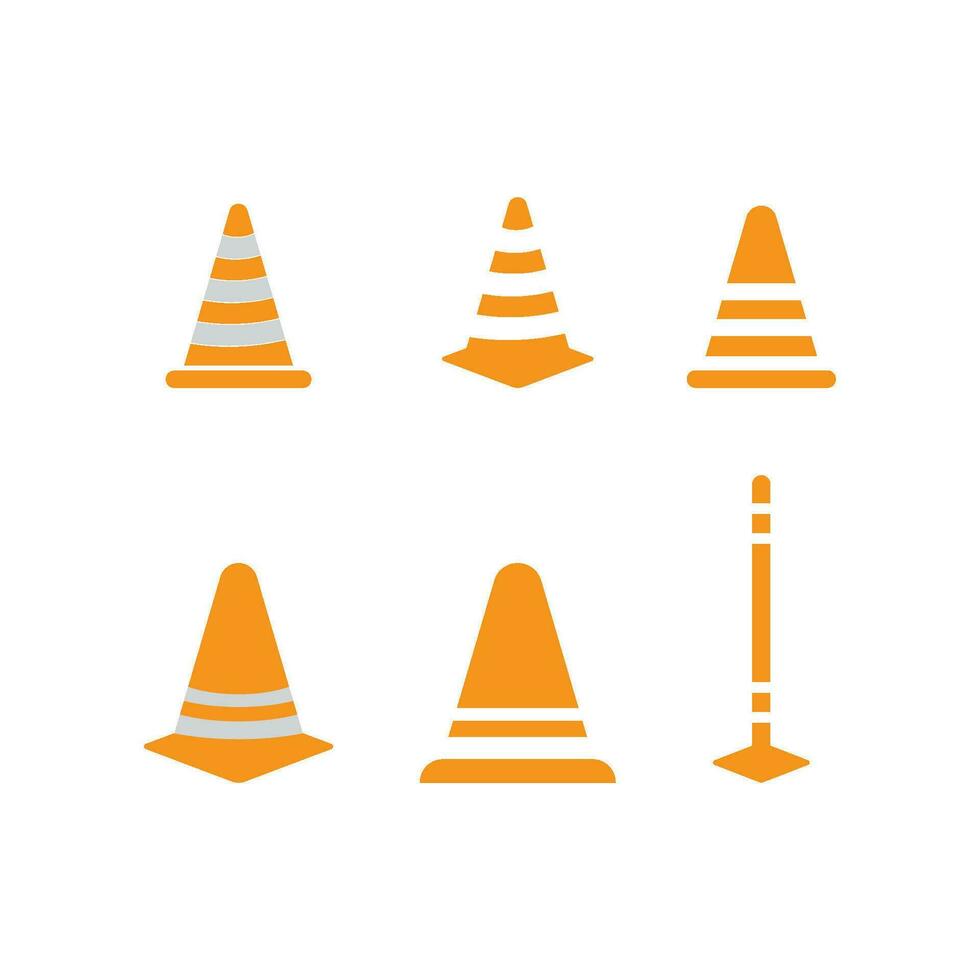 icono de cono de trafico vector