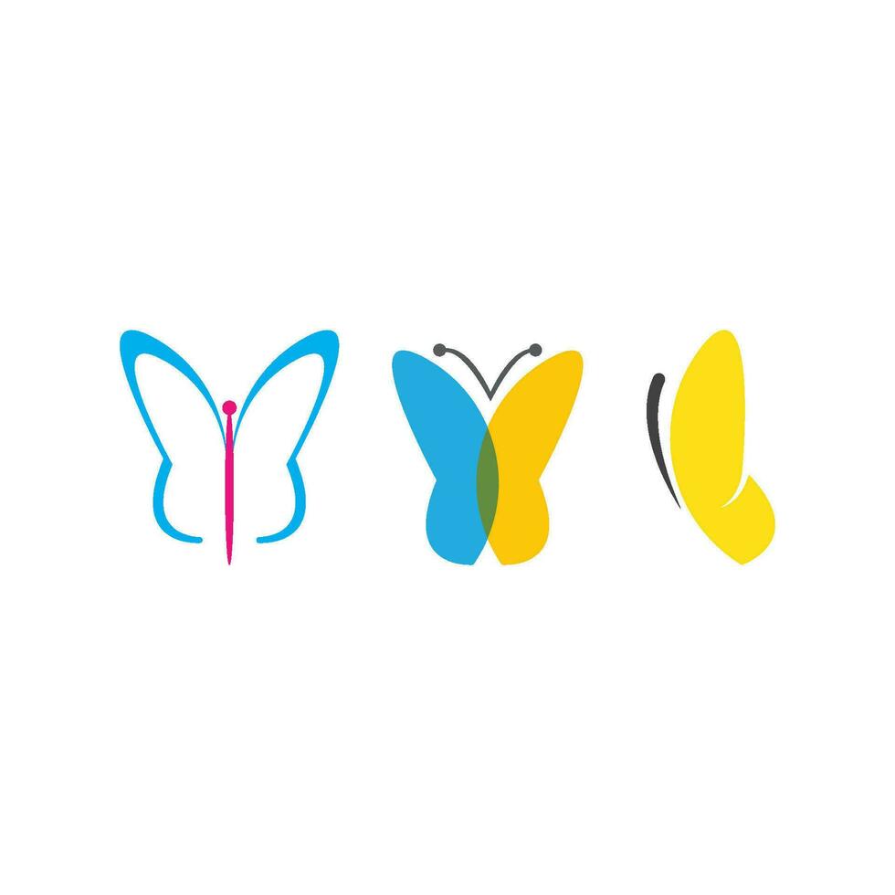 Beauty Butterfly Logo icon vector