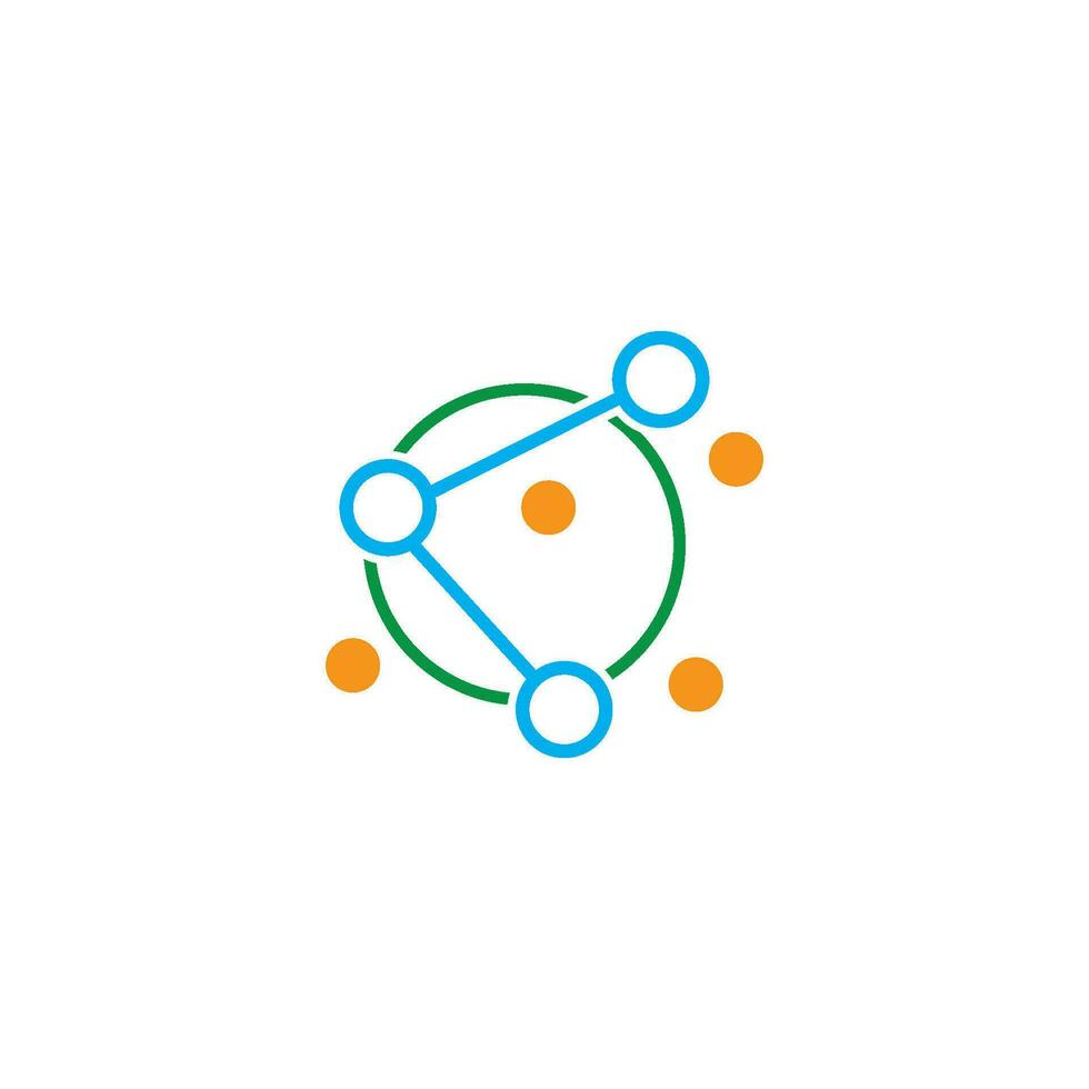 Molecule logo icon vector