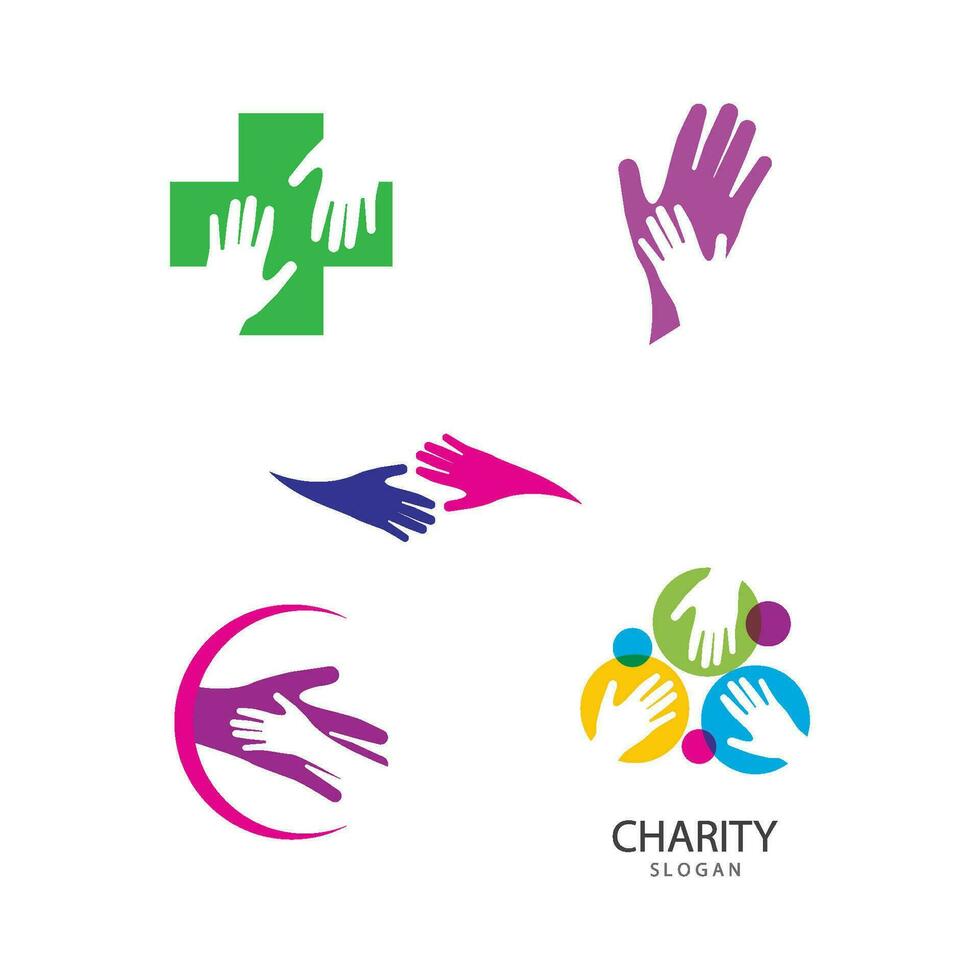 Hand care logo icon vector