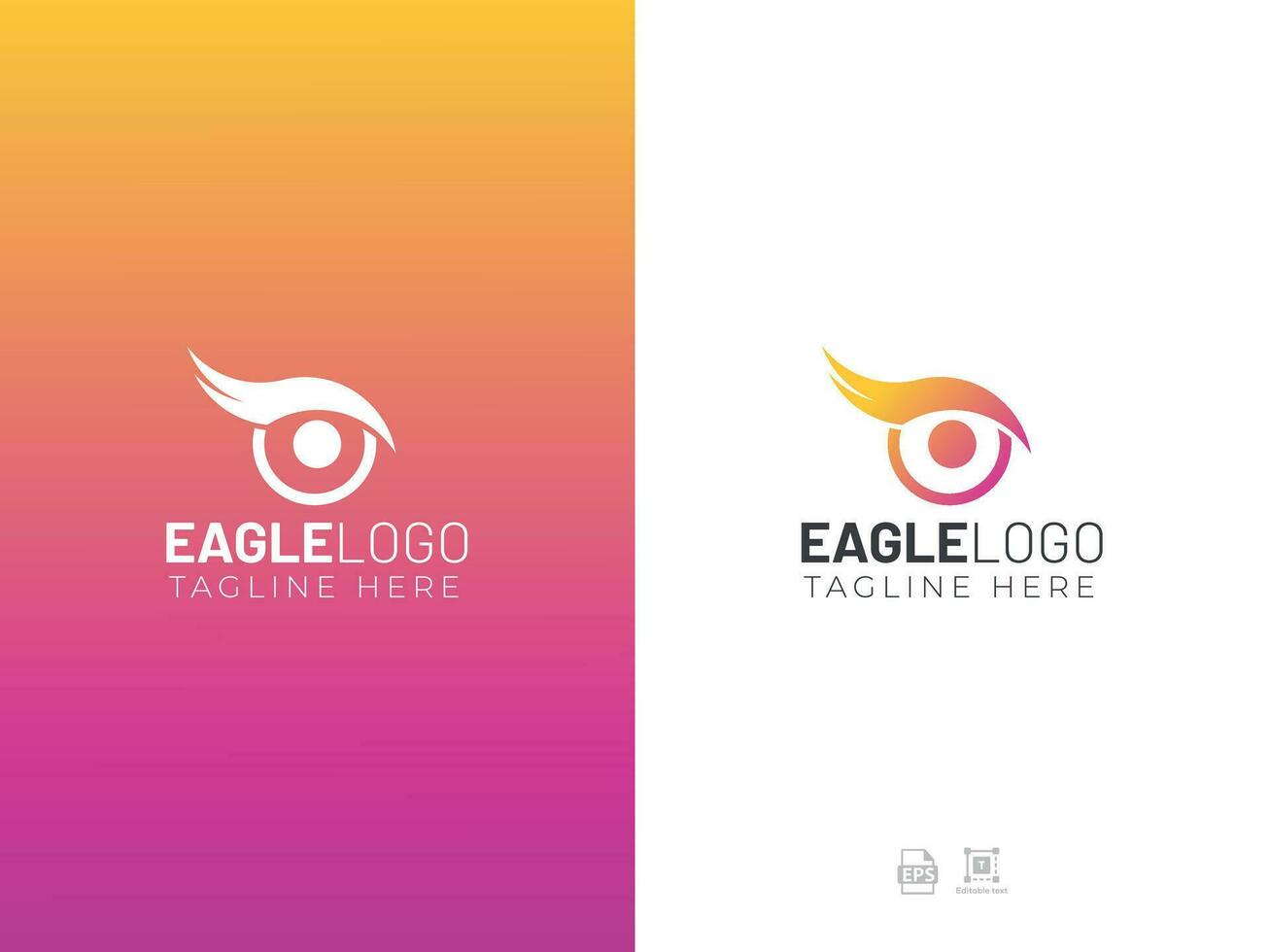 Elage eye logo design vector