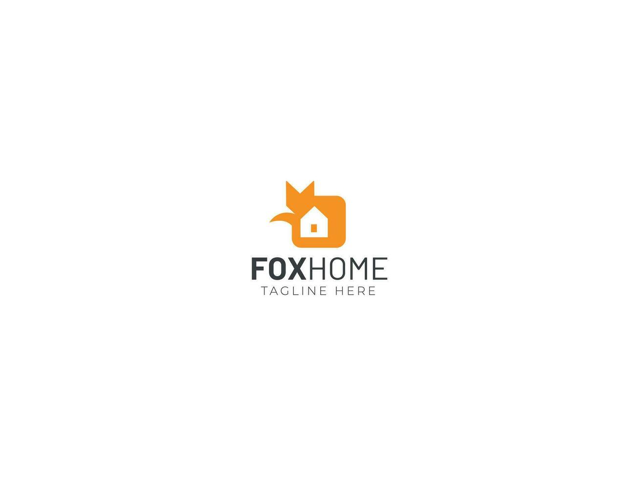 Fox home logo design vector