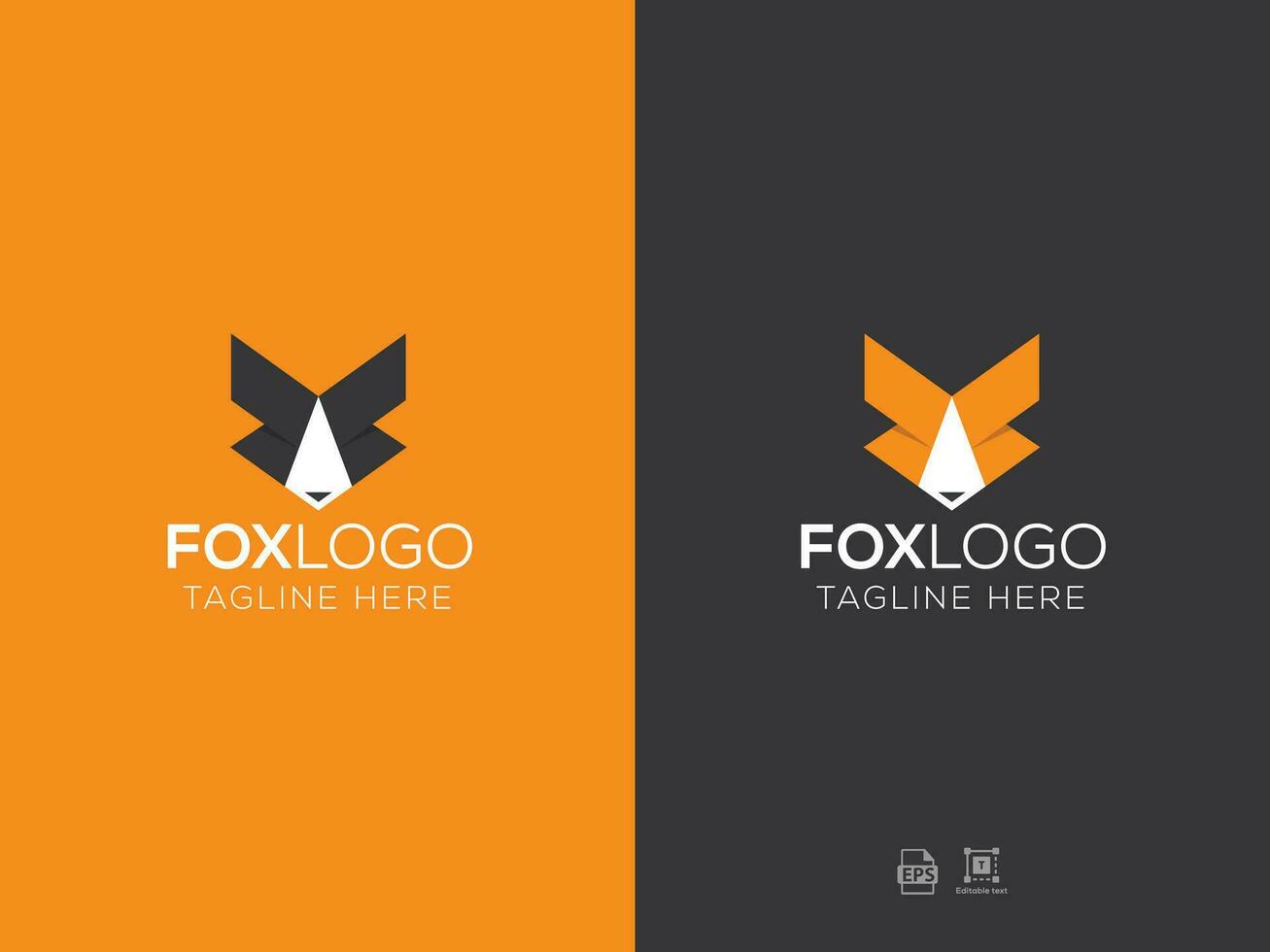 Fox logo design vector