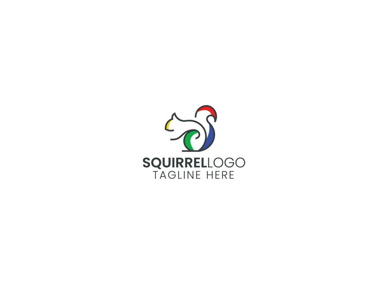 Squirrel logo design vector