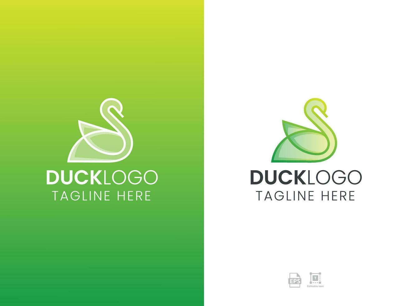 Duck logo design vector