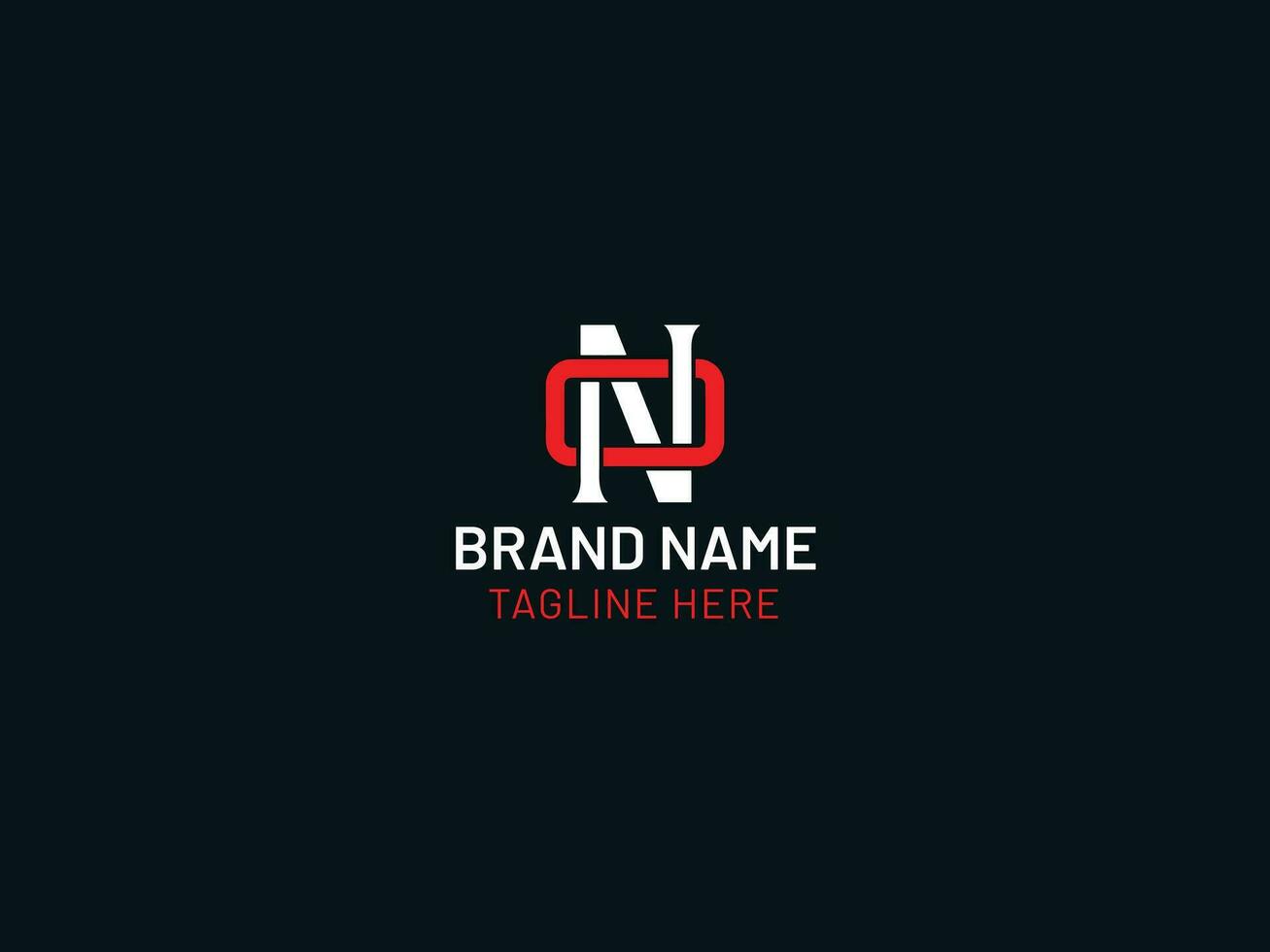 N letter logo design vector