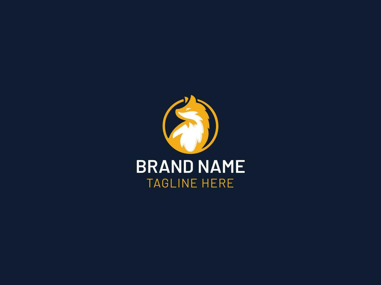 Fox logo design vector