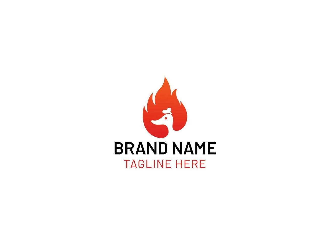 Duck fire logo design vector