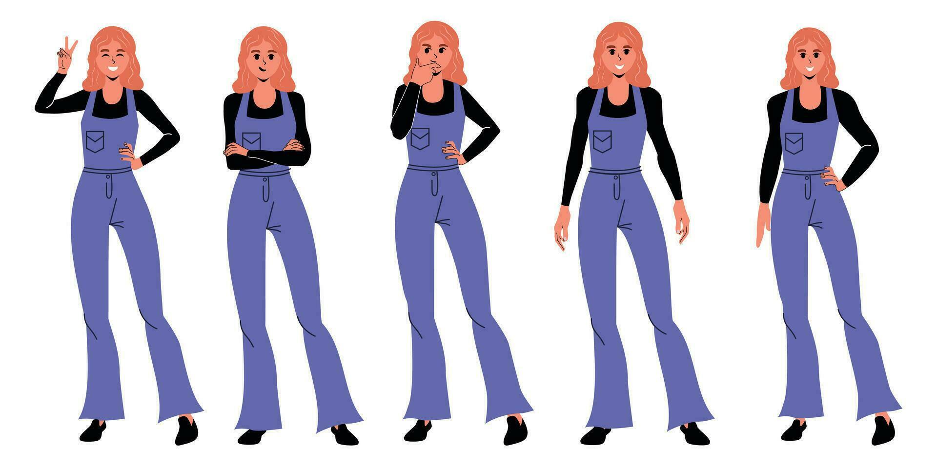 Girl in flat style vector