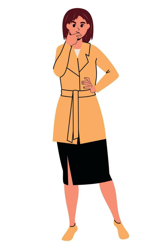 Girl flat trendy vector