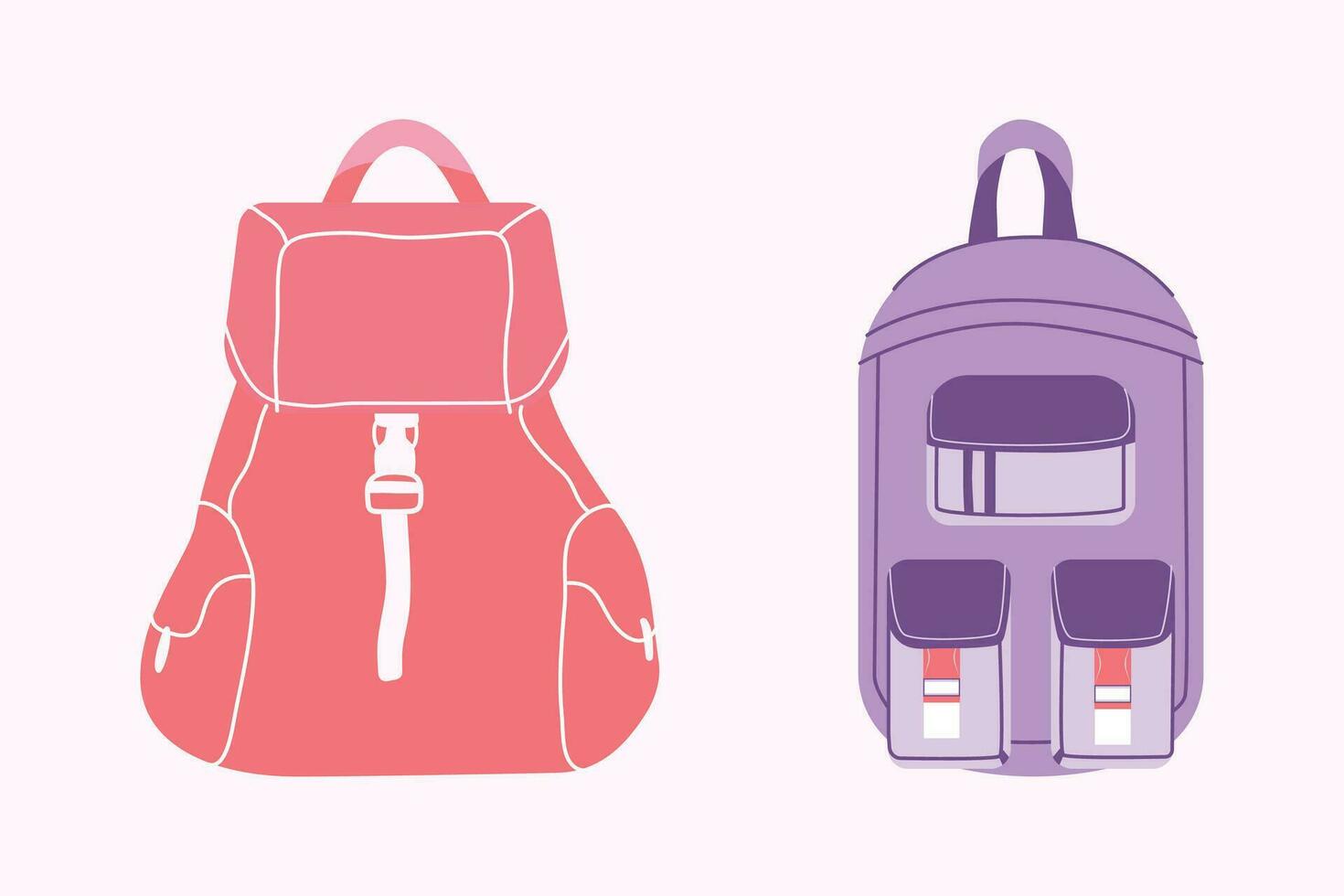 de moda mochila. de moda y moderno estilo. vector