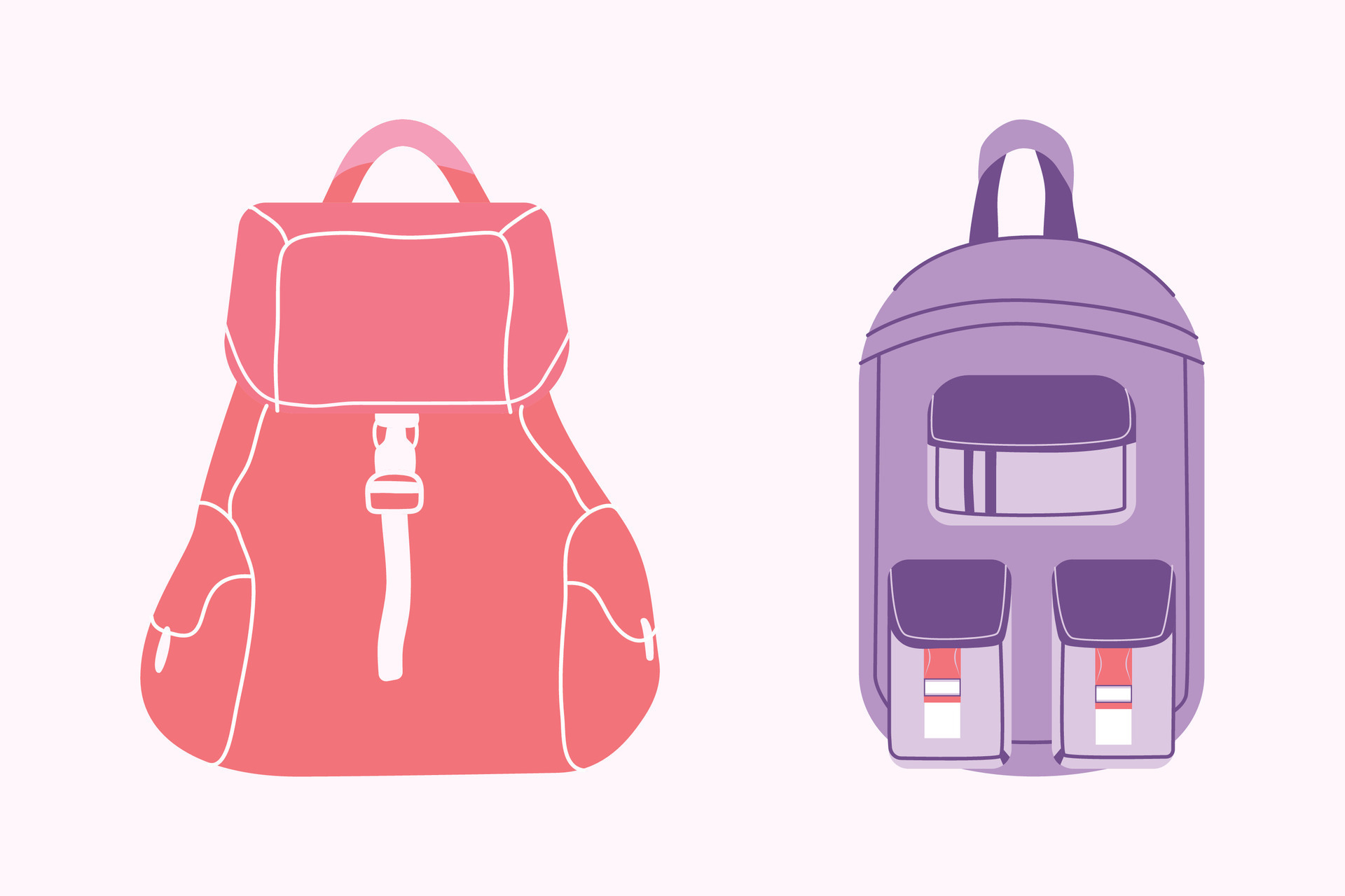 Trendy backpack. Trendy and modern style. 34551581 Vector Art at Vecteezy