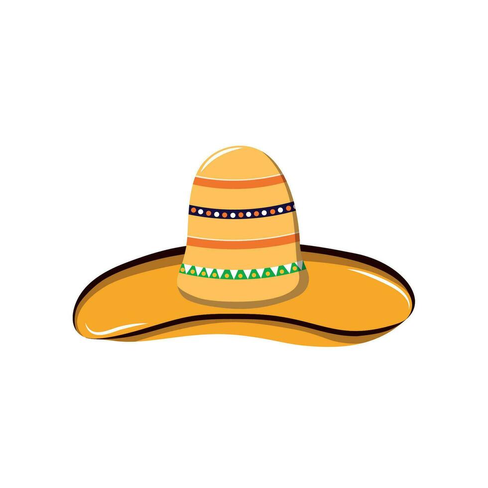 Sombrero in cartoon style vector