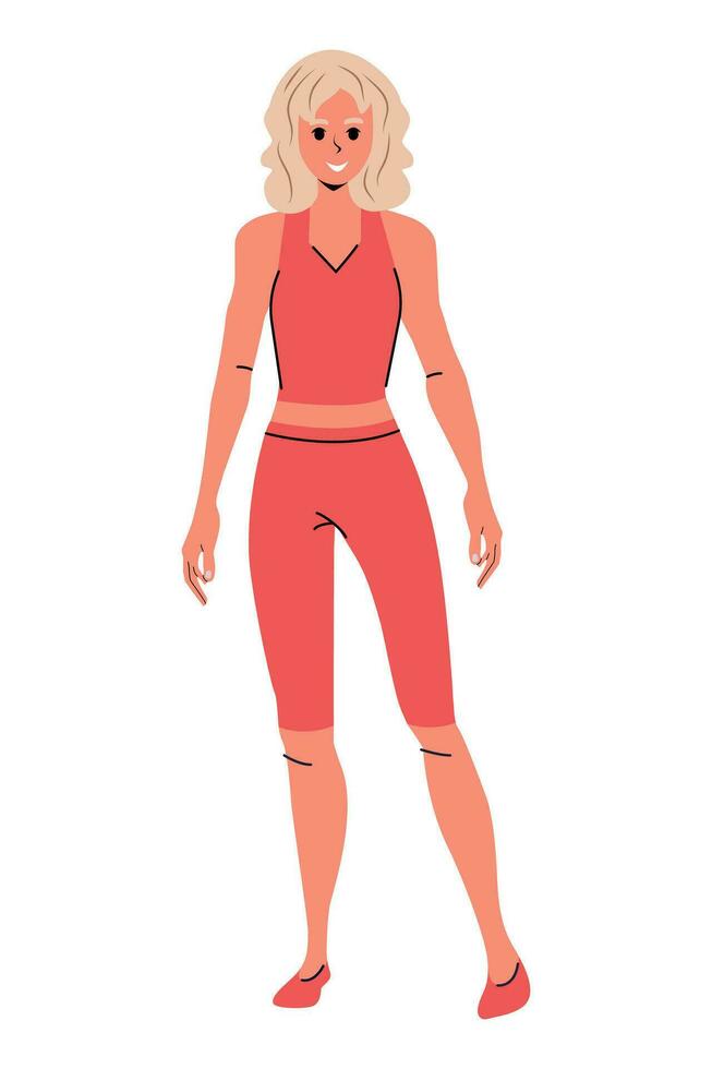 Girl flat trendy vector