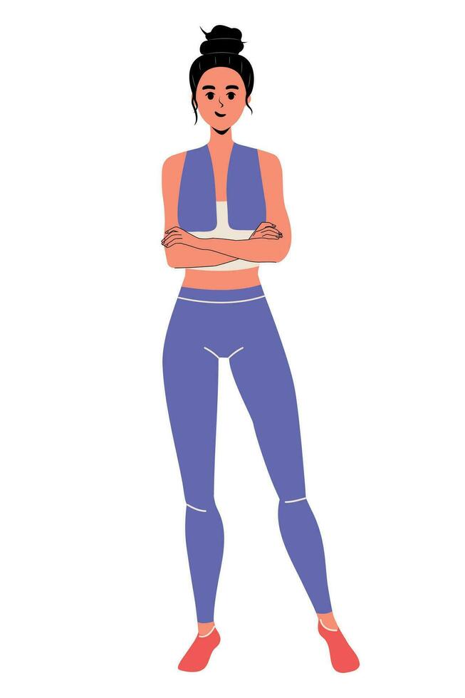 Girl flat trendy vector