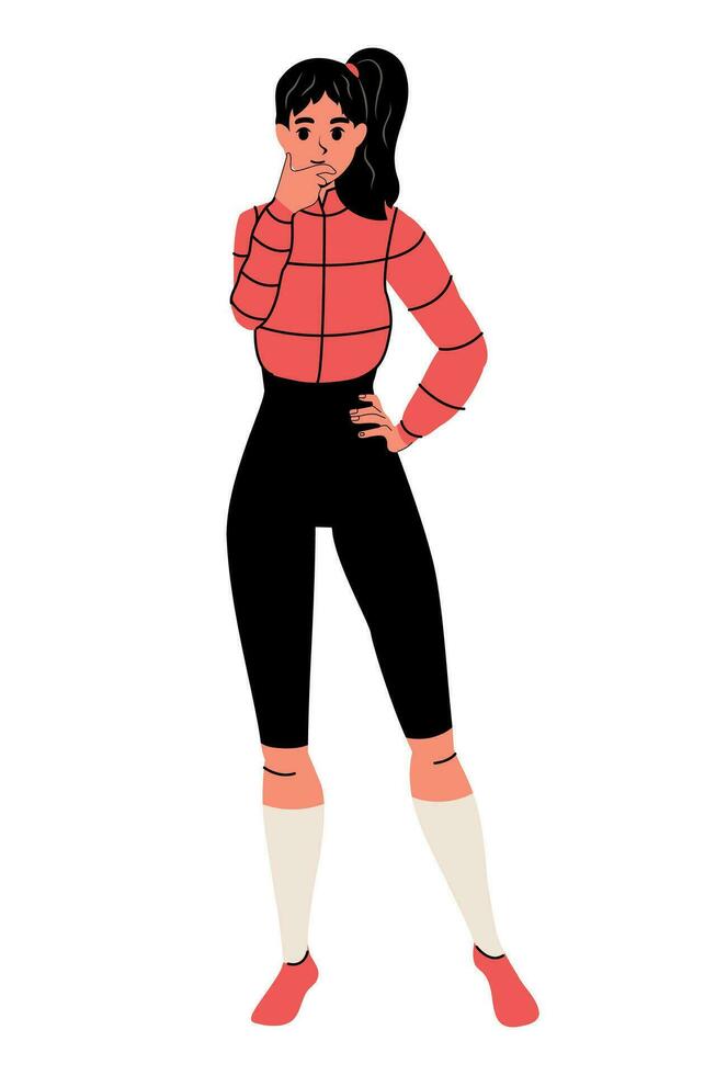 Girl flat trendy vector