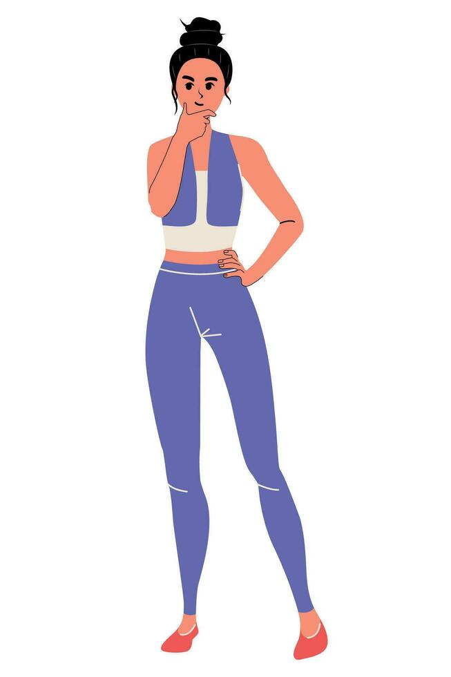 Girl flat trendy vector
