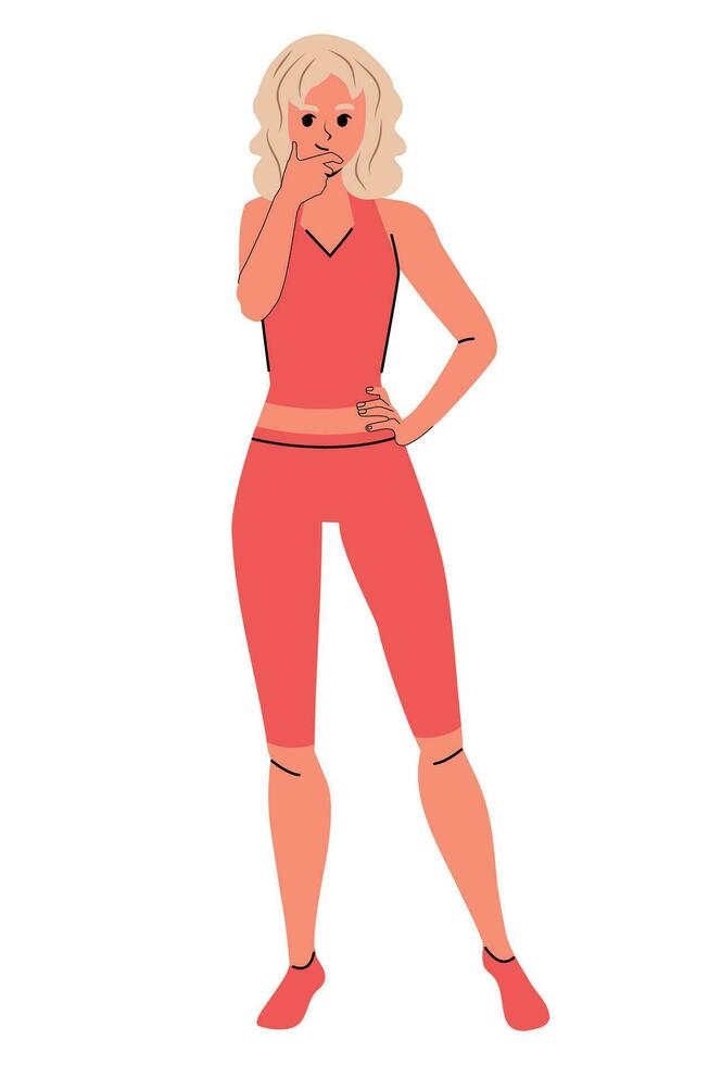 Girl flat trendy vector