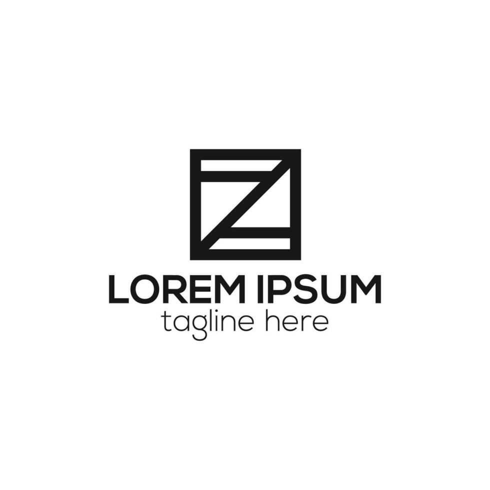 ZZ letter monogram consultancy logo. Initial zz letter minimalist logo, clean and modern logo design vector template