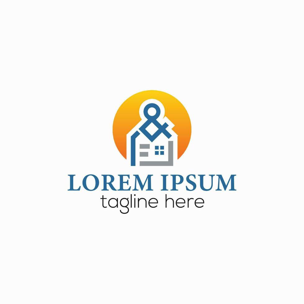 FL, LF initial monogram real estate logo. FL, LF minimalist house logo design vector template