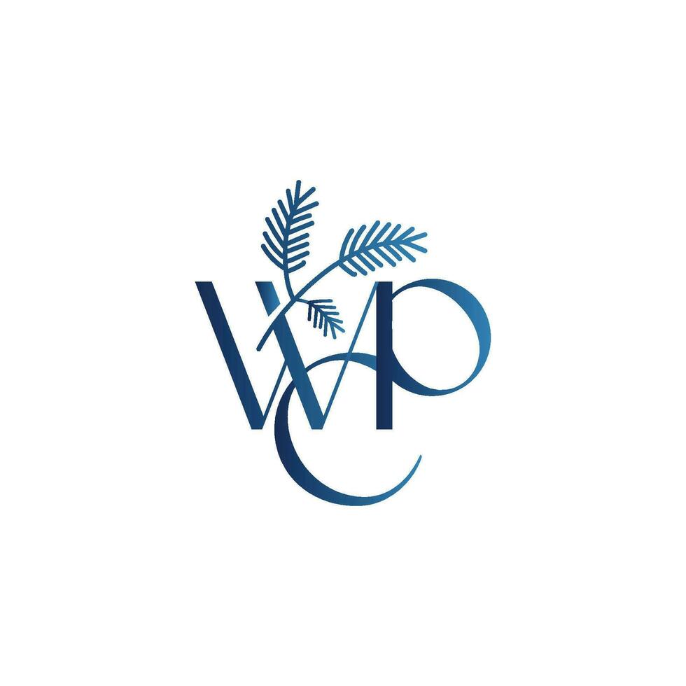 Initial WCP letter modern luxury monogram logo design isolated vector template