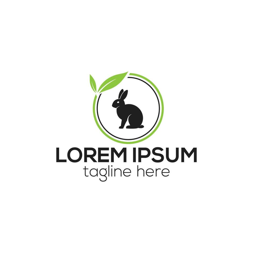 Rabbit publication logo design isolated vector template and animal icon design