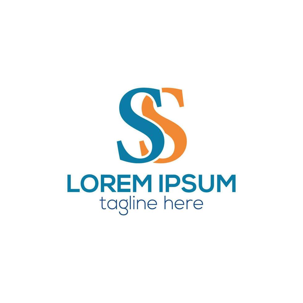 Public relations SS logo, advertising agency logo design vector template