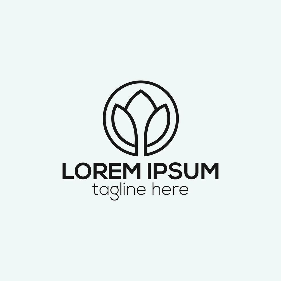 Spa plumeria flower logo design vector template illustration